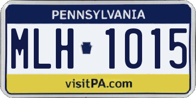 PA license plate MLH1015