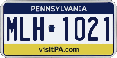 PA license plate MLH1021