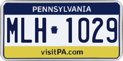 PA license plate MLH1029