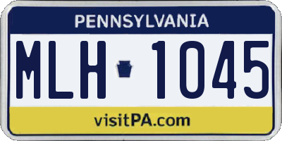 PA license plate MLH1045