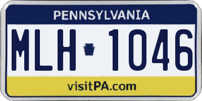 PA license plate MLH1046