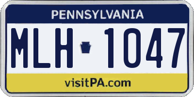 PA license plate MLH1047