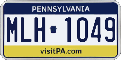 PA license plate MLH1049