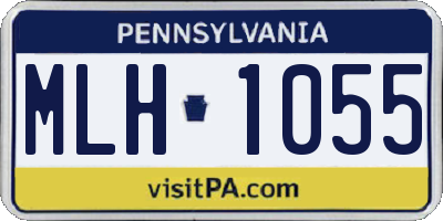 PA license plate MLH1055
