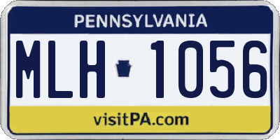 PA license plate MLH1056