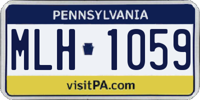 PA license plate MLH1059