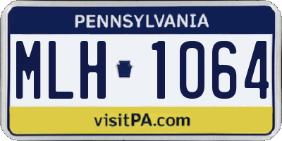 PA license plate MLH1064