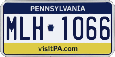 PA license plate MLH1066