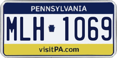 PA license plate MLH1069