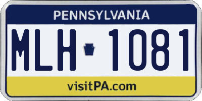 PA license plate MLH1081