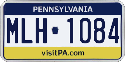 PA license plate MLH1084
