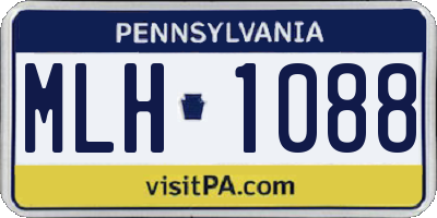 PA license plate MLH1088