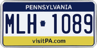 PA license plate MLH1089