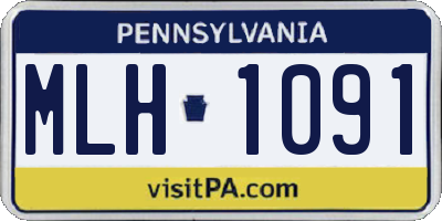 PA license plate MLH1091