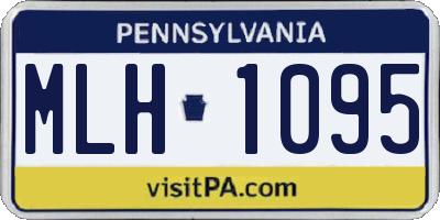 PA license plate MLH1095