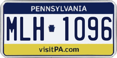 PA license plate MLH1096