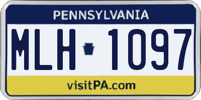 PA license plate MLH1097