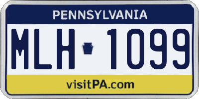 PA license plate MLH1099