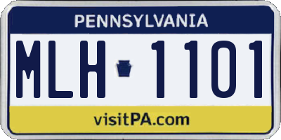 PA license plate MLH1101