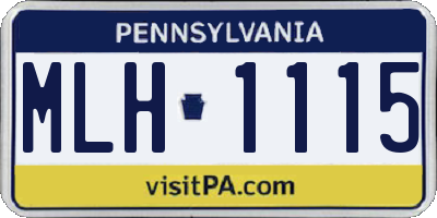 PA license plate MLH1115