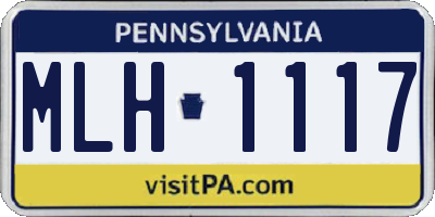 PA license plate MLH1117