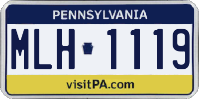 PA license plate MLH1119