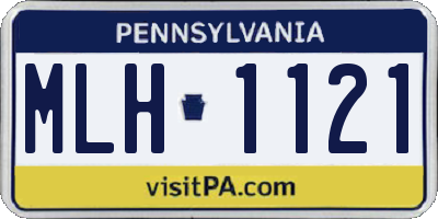 PA license plate MLH1121