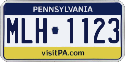 PA license plate MLH1123