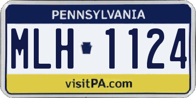 PA license plate MLH1124