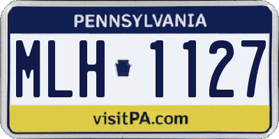 PA license plate MLH1127