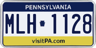 PA license plate MLH1128