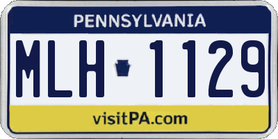 PA license plate MLH1129