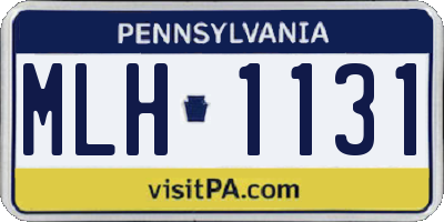 PA license plate MLH1131