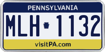 PA license plate MLH1132
