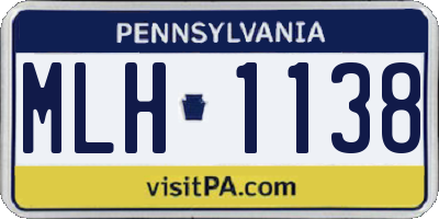 PA license plate MLH1138