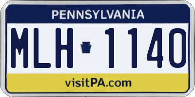 PA license plate MLH1140