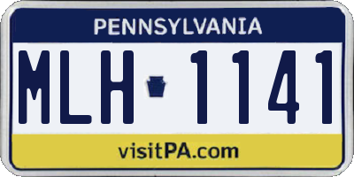 PA license plate MLH1141