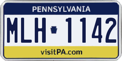 PA license plate MLH1142