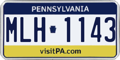 PA license plate MLH1143