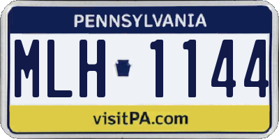 PA license plate MLH1144