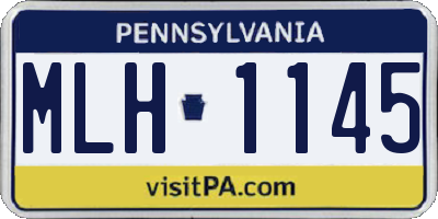 PA license plate MLH1145