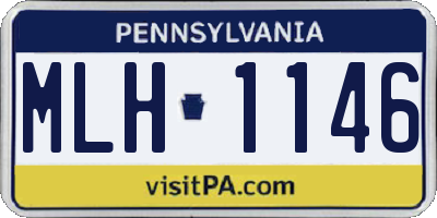 PA license plate MLH1146