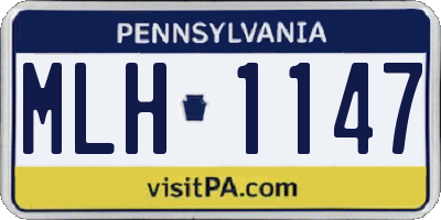 PA license plate MLH1147