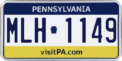 PA license plate MLH1149