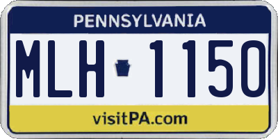 PA license plate MLH1150
