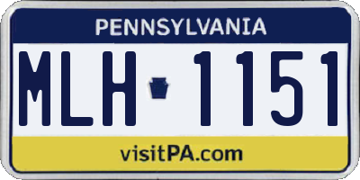 PA license plate MLH1151