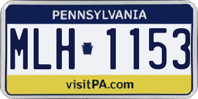 PA license plate MLH1153
