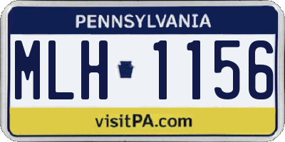 PA license plate MLH1156