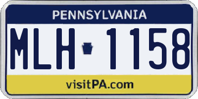PA license plate MLH1158