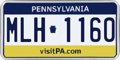 PA license plate MLH1160
